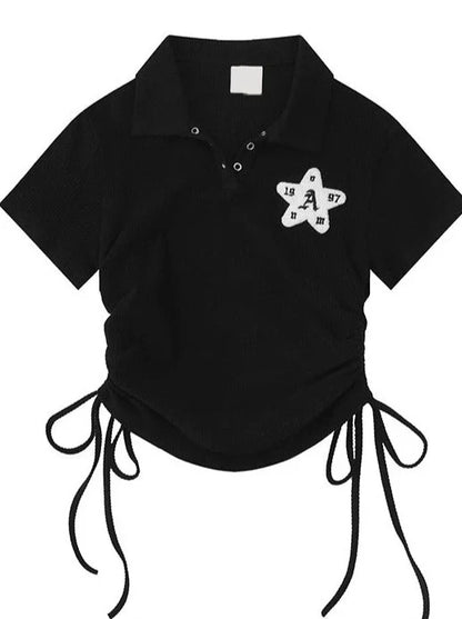 レースアップボタントップウエスト