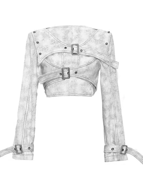 ベルト ショートトップ ゴシック ダブルダーク