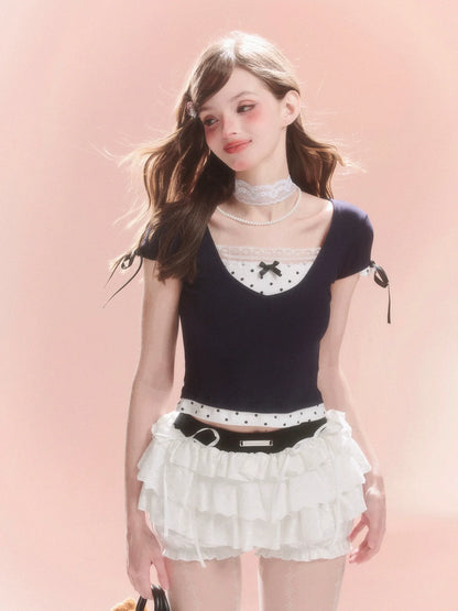 French Bow Tops Kurzer Punkt