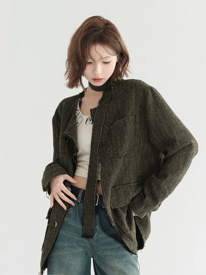 Cardigan Mode Edge Fur Loose