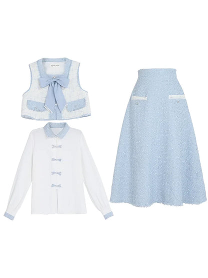 Bandrock Tweedweste Tweedduft Blaues Anzughemd