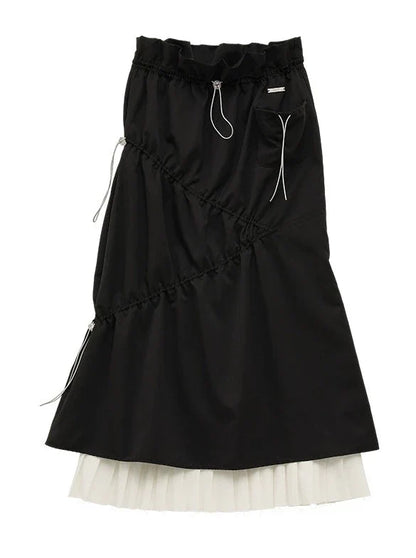 Plissee Stitch Fashion Rock Lang