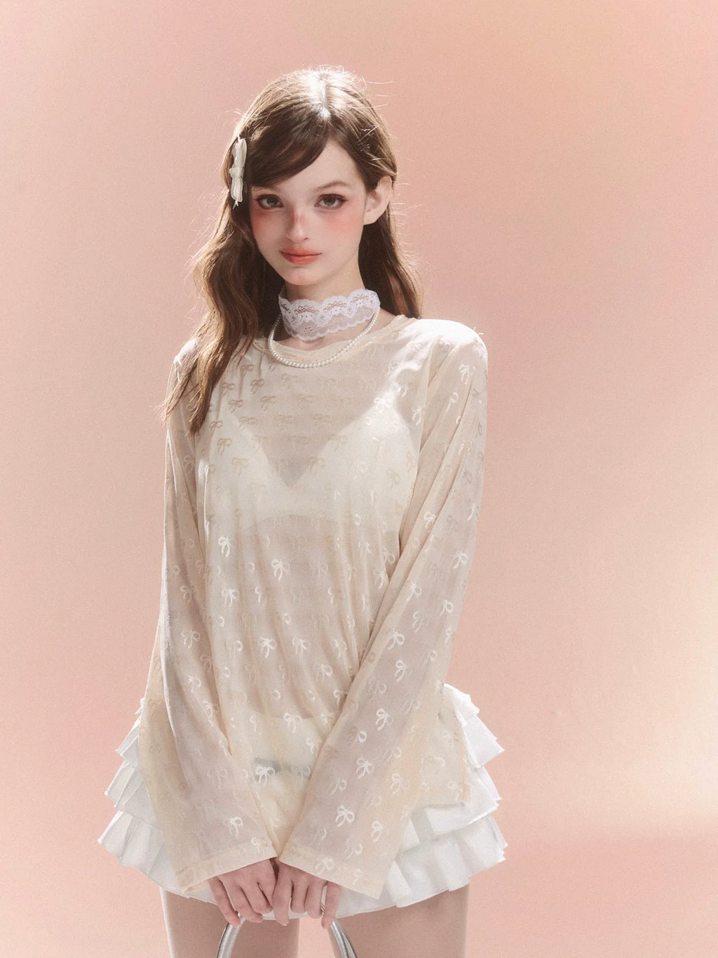 Top Ribbon Sheer Long