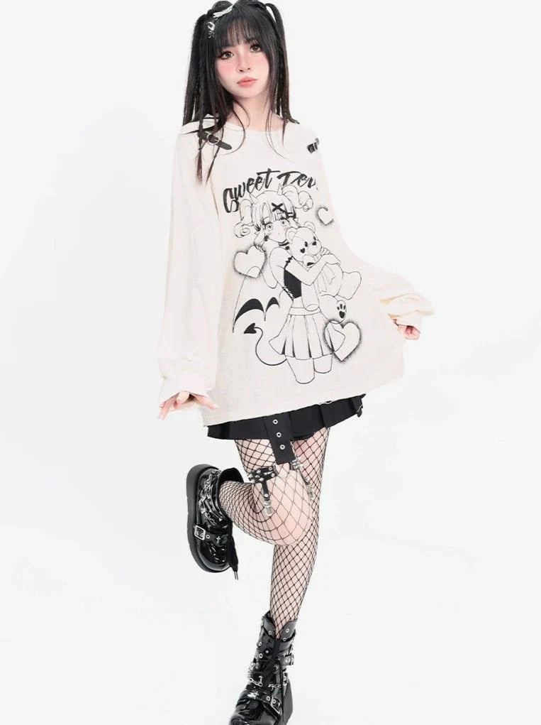 Girl Pure Top Design Loose Illustration Anime