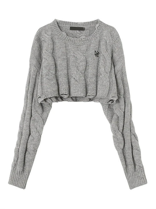 ツイストアメリカンショートホールニットプレッピー