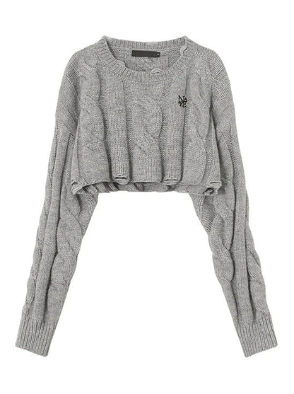 ツイストアメリカンショートホールニットプレッピー