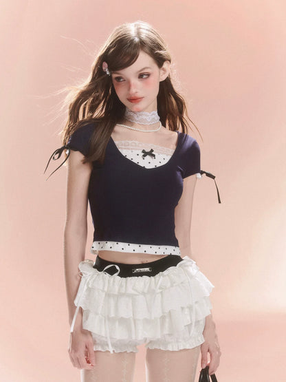 French Bow Tops Kurzer Punkt