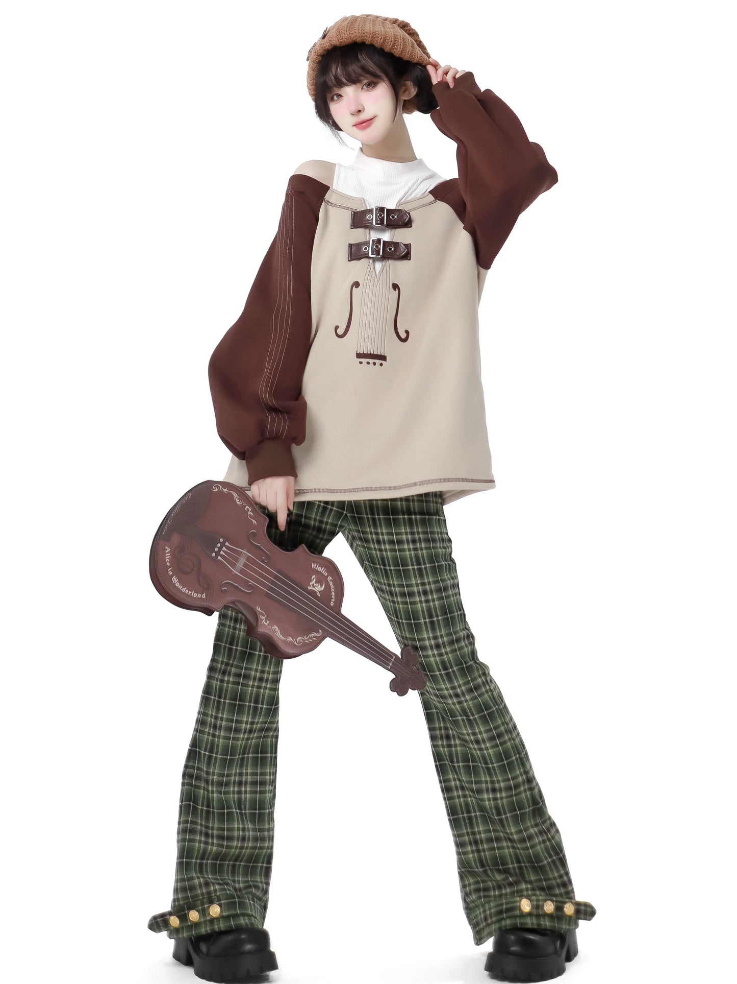 Violin Concerto Sweaty Foody Jacket + Off Ward Trainer + Check Pants