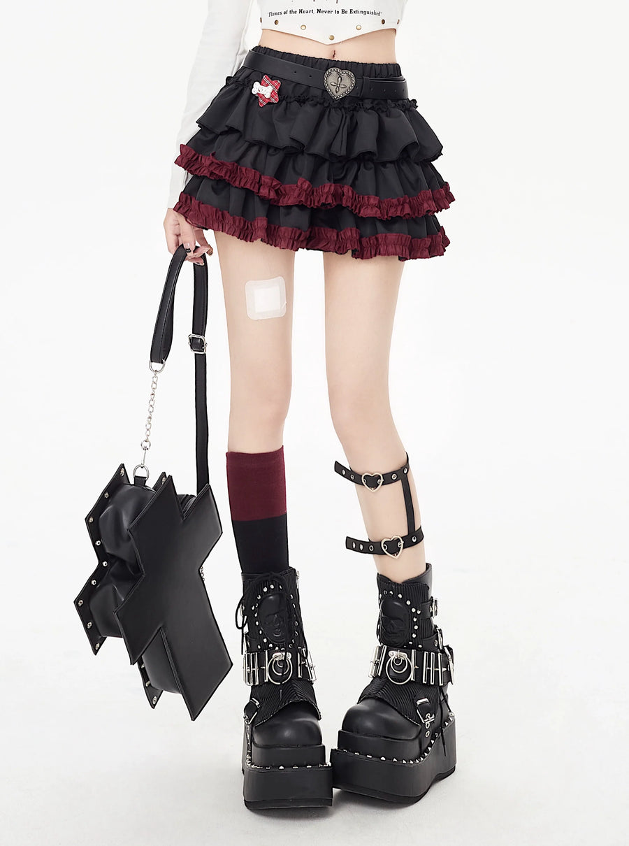 Punk Skirt Abby Ruffle Dark
