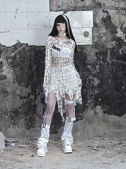 ゴシックレッグウォーマーベルト ホワイト