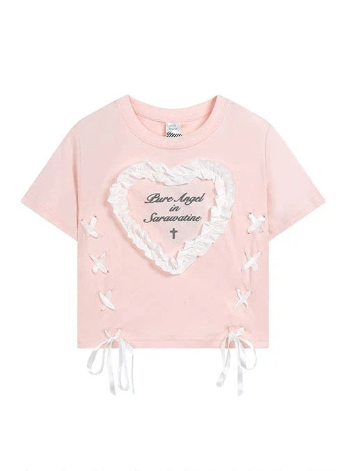 ラブレースアップスイートTシャツ