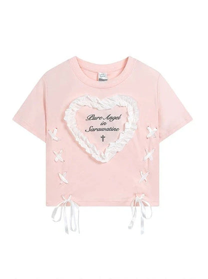 ラブレースアップスイートTシャツ