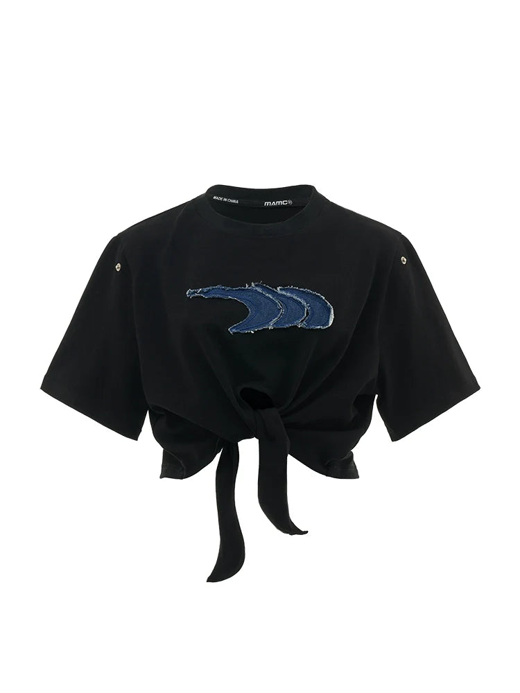 Patch American Denim Top Strap