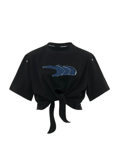 Patch American Denim Top Strap