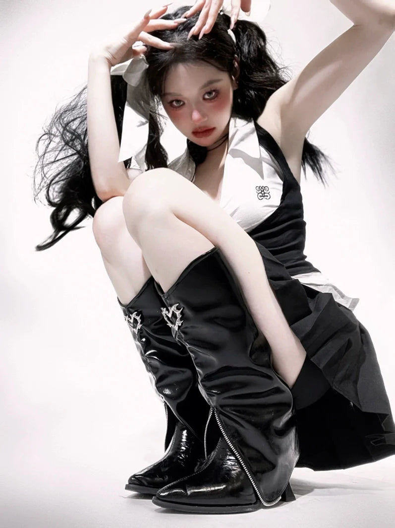 Retro Toe Stiletto Pointed Boots