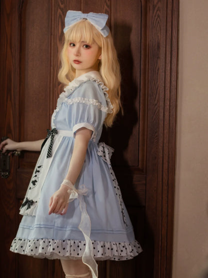 スイートロリータブループリンセスドレス
