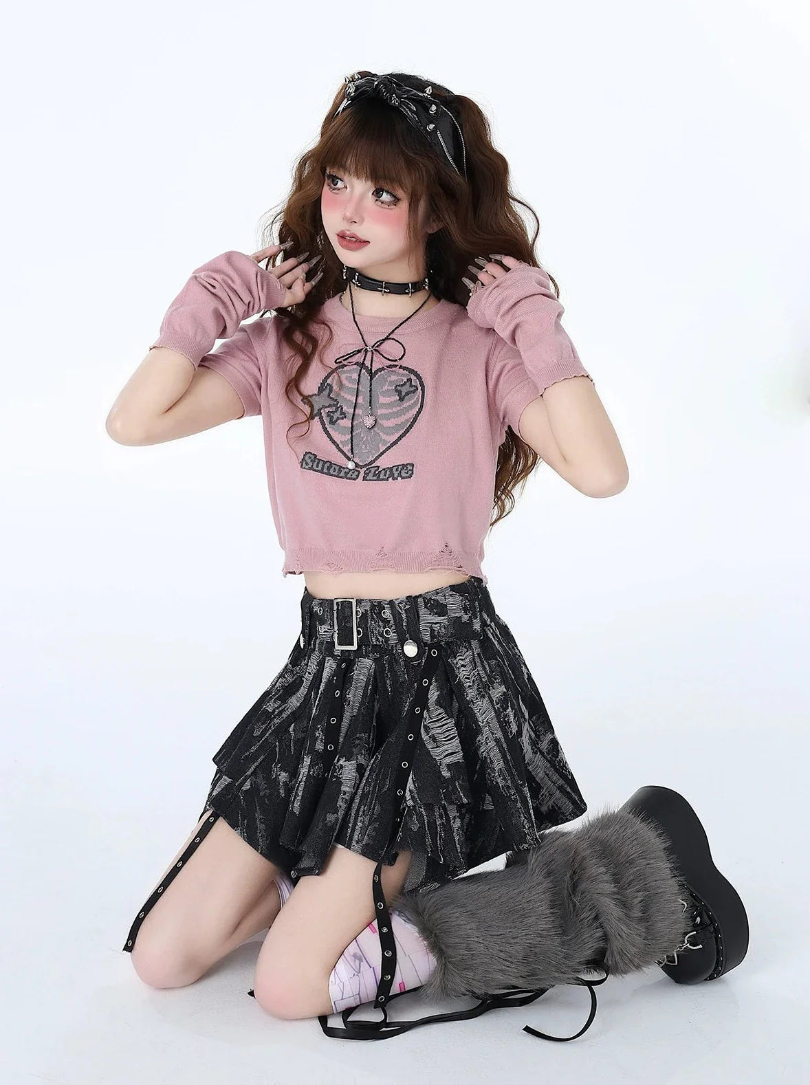 Millennial Retro Rock Subkultur Denim Hot Girl Tie-Dye