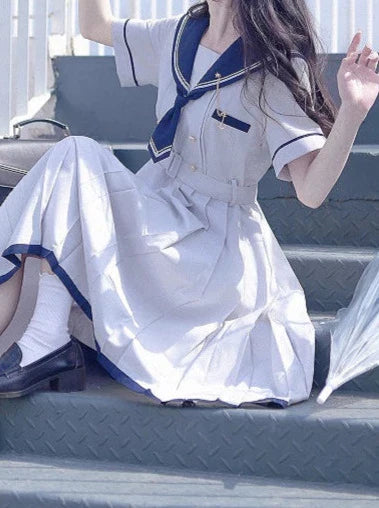 Dress College Style Collar Pleated Sailor