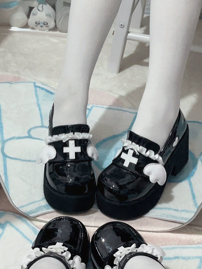 Kaikai Shoes Angel Lace Platform Medical