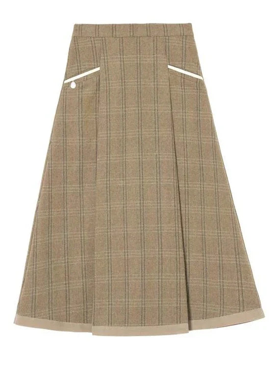 Retro Check + Blouse Flared Jacket + Girl Skirt