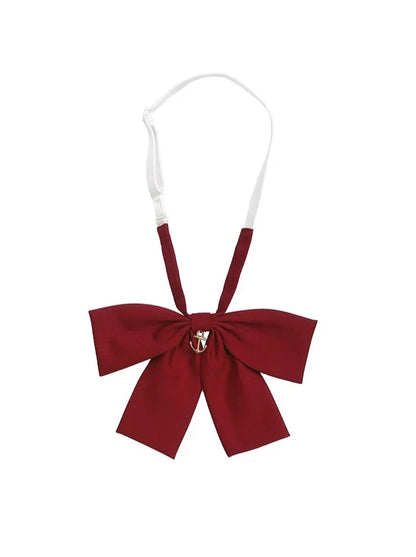 Color Sailor + Chamomile Ribbon Dress Elegant Blue Route Tie Gray