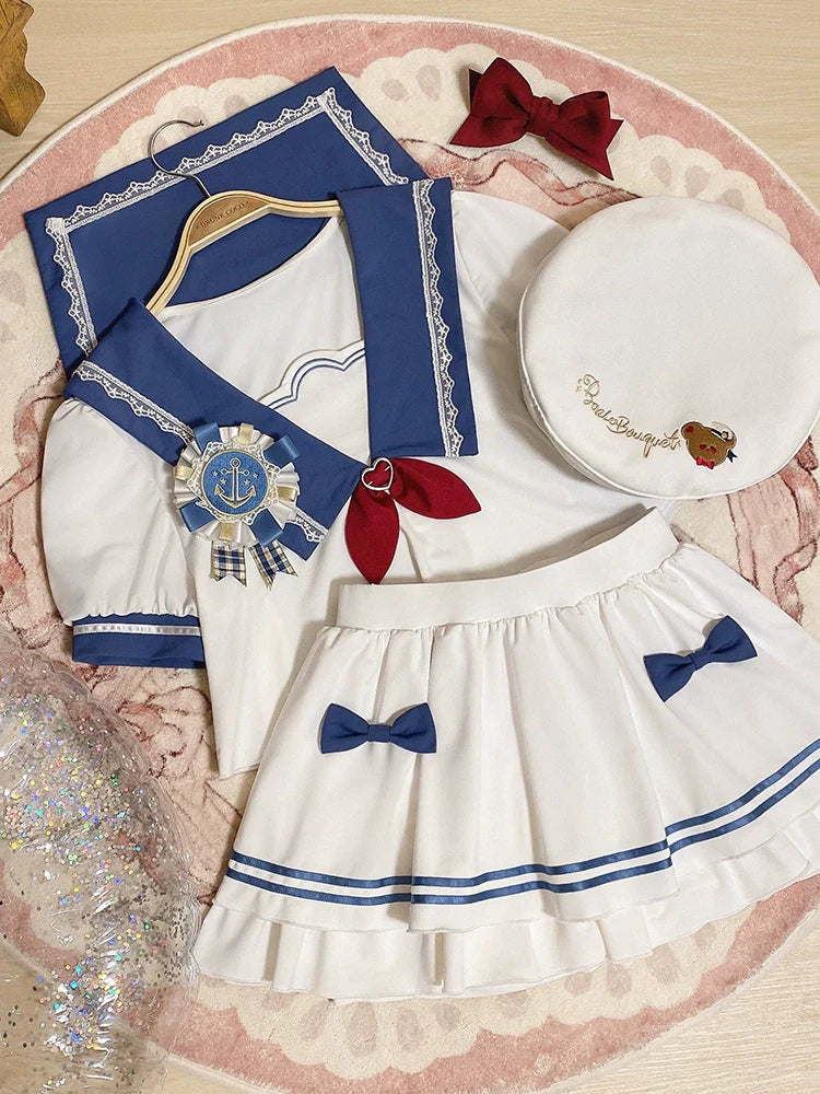 Sailor Girl Süßer Badeanzug College