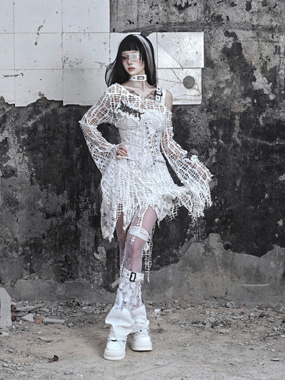 ゴシックレッグウォーマーベルト ホワイト