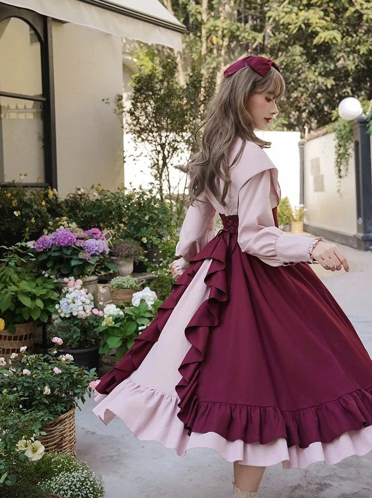 Rose Piece Lolita Faux Kula Kleid Zwei
