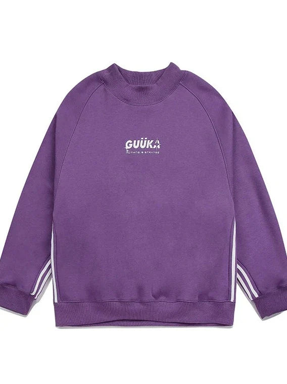 Fog Sweatshirt Unisex Hals Blau Rund