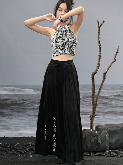 Beinhose China Wide Print