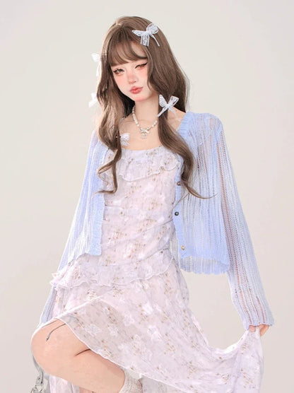サマーラブ シアーレターニットカーディガン