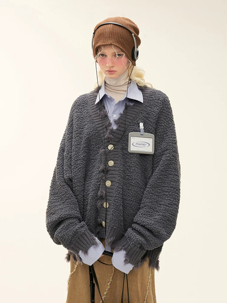 Zweiteiliger Cardigan aus Strickimitat