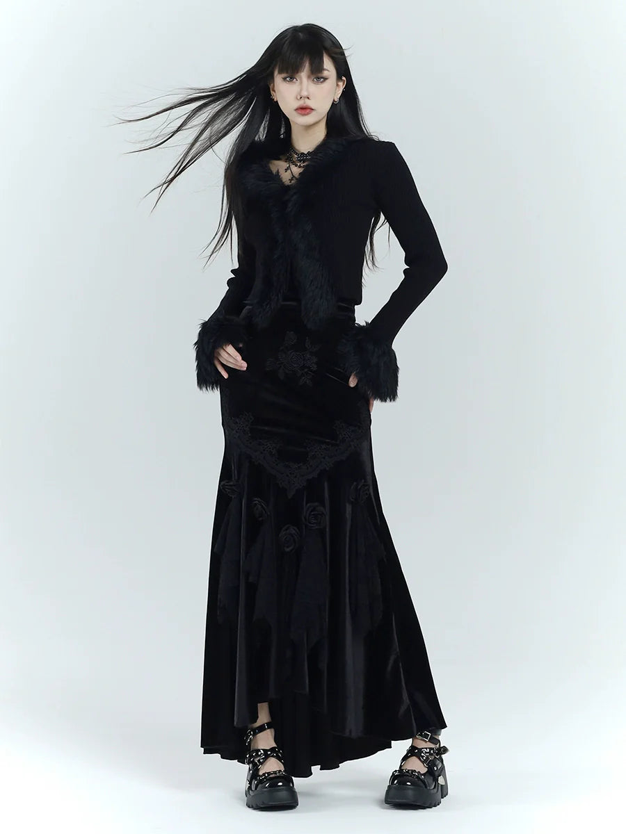 ゴーストニットカーディガン モードガールジャケット