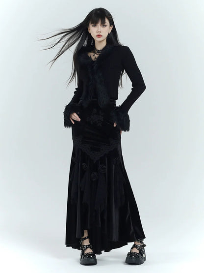 ゴーストニットカーディガン モードガールジャケット