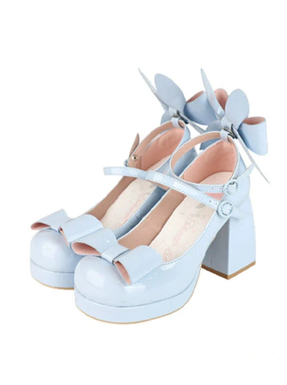 Heels Bunny Ears Ribbon High
