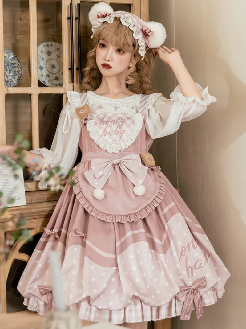 Süßes Lolita-Kleid von Pinky Bear