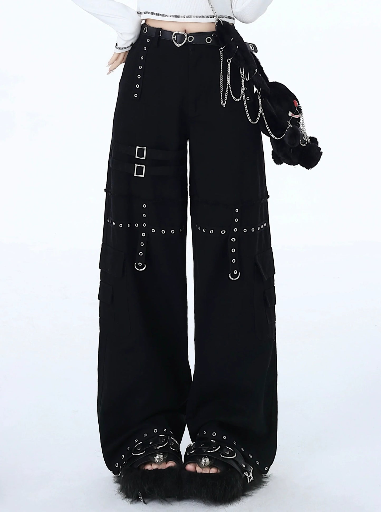 Pants Girl Loose Hot American Retro Cross