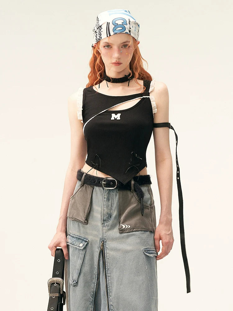 Ärmelloses Engel-Teufelsoberteil