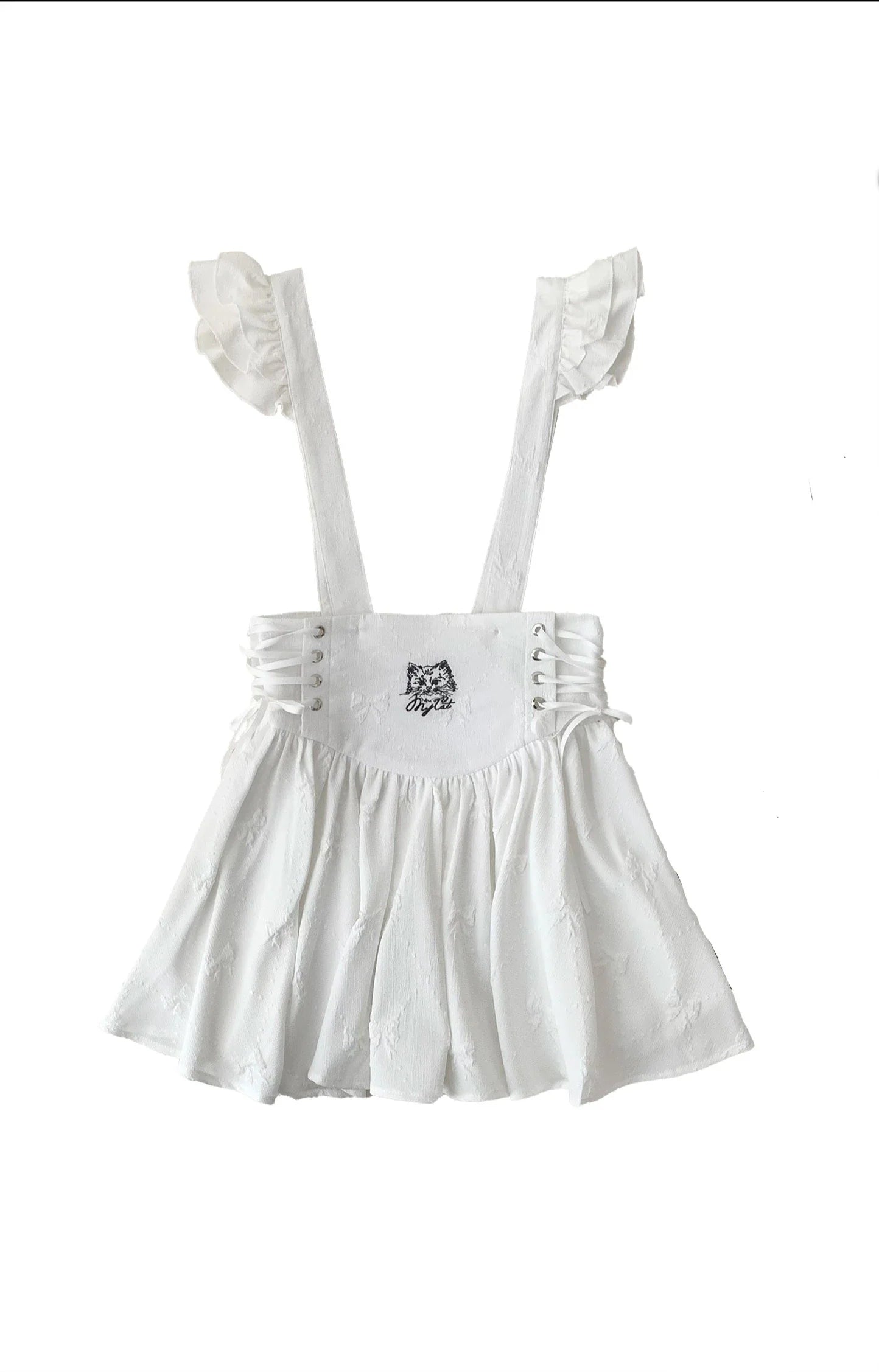 Rock mit Rüschen an der Schulter und süßer Schleife