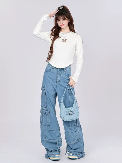 Metall One Butterfly Point Top Kurz Klein