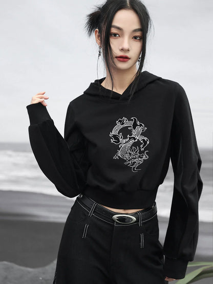 Design Kurzes Drachentop mit Kapuze