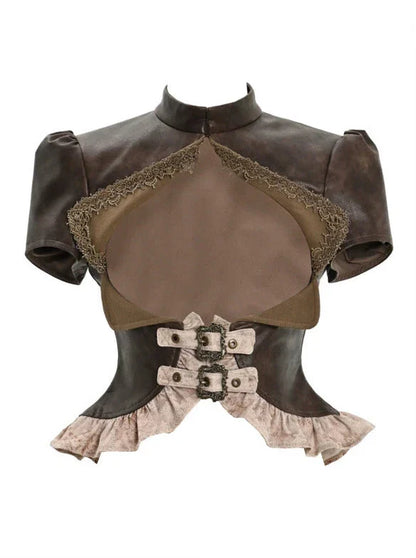 レトロスタイルのアウターウェア、ヨーロピアンチームカーディガン、パンクレザージャケット