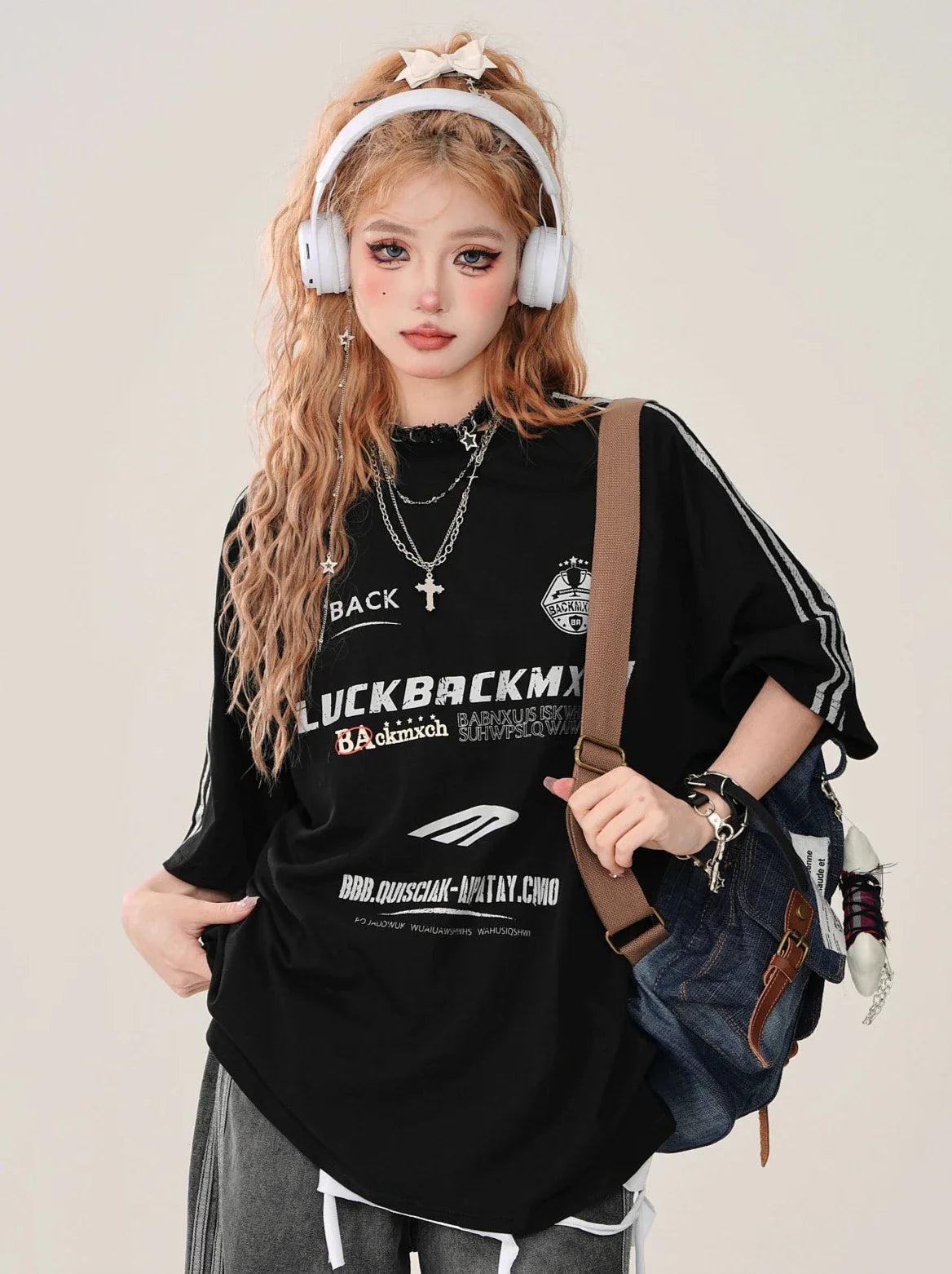 ブラックトップ クロス+ストリート チェーン アメリカン Tシャツ タンク ルーズ