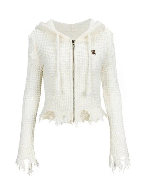 Kapuzenpullover mit Reißverschluss und Logo „One Point“