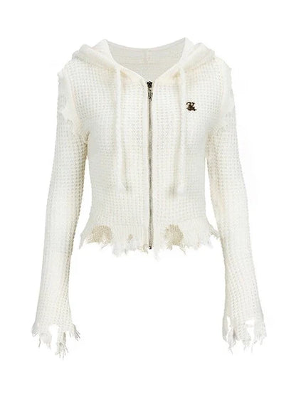 Kapuzenpullover mit Reißverschluss und Logo „One Point“