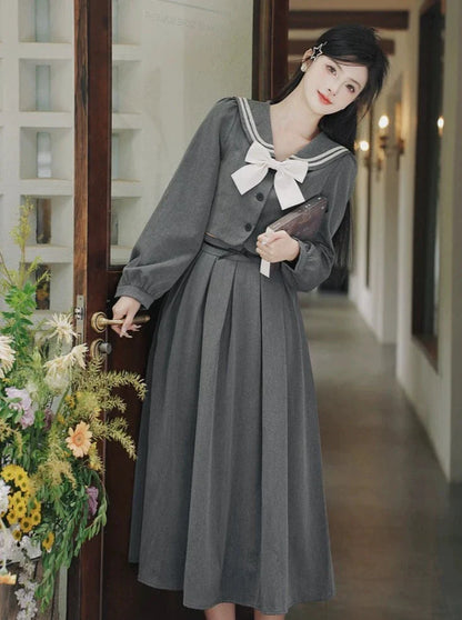 カレッジスカートトップレトロ+フレアリボン