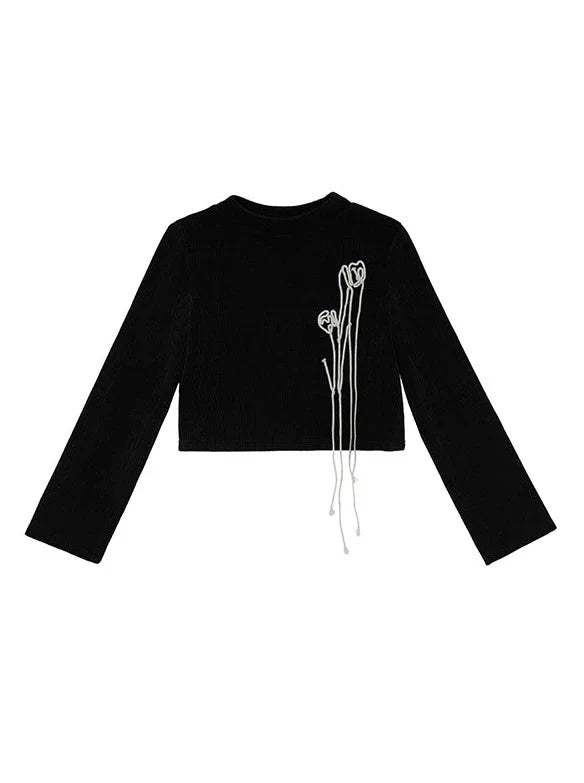 Mote Dark Rib Top Short Tulpe