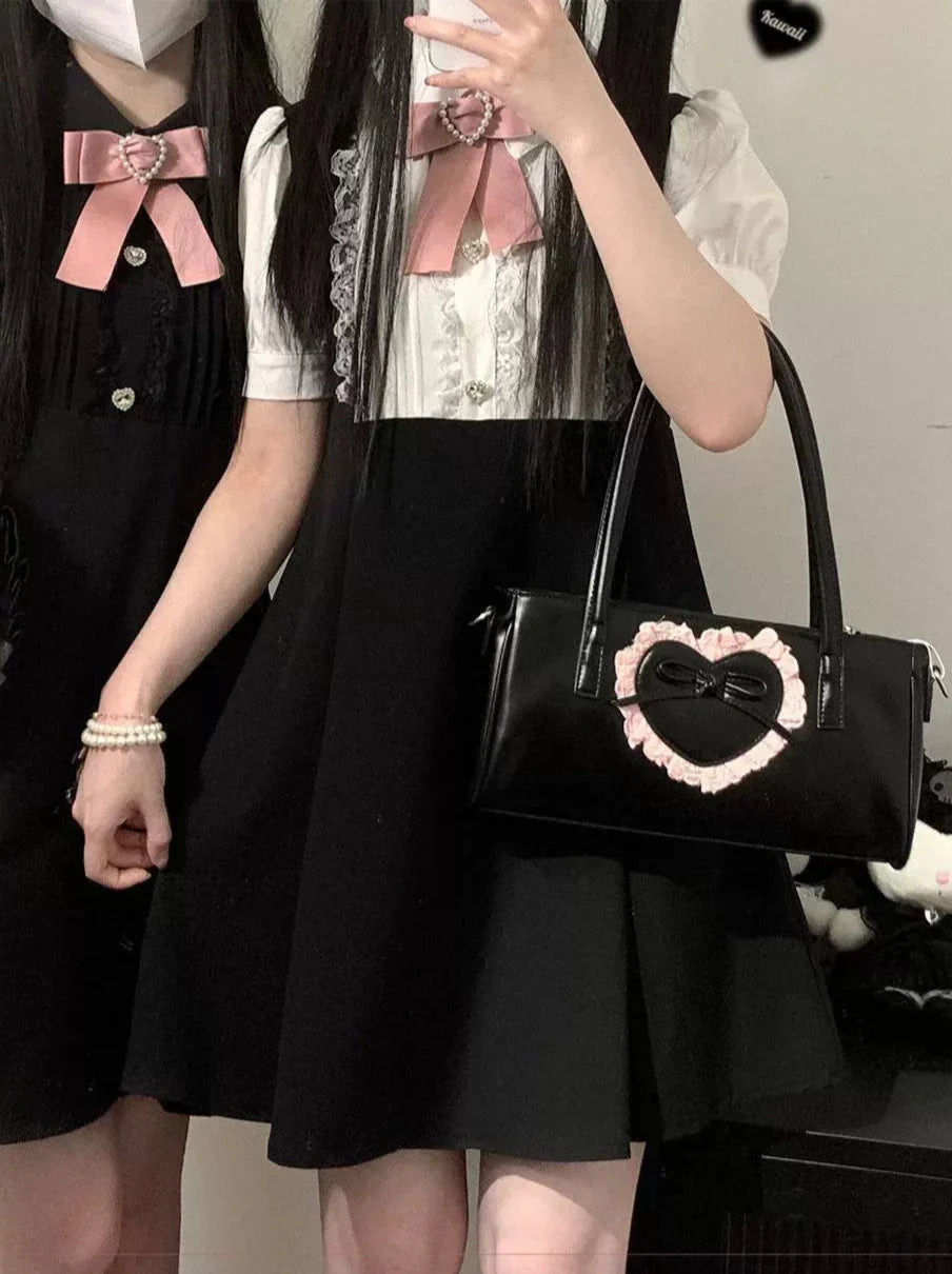 Race Mine Suite Puff Sleeving Dress