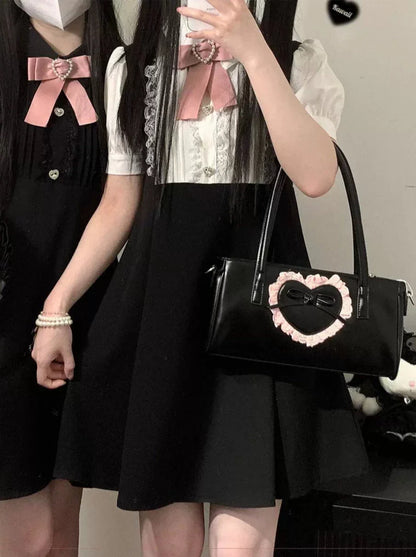 Race Mine Suite Puff Sleeving Dress