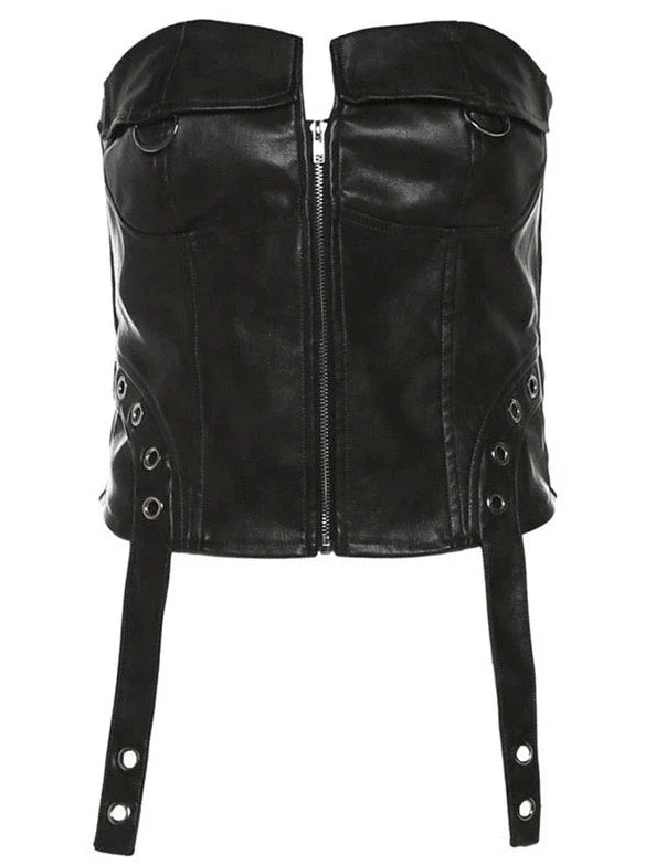 Nischentop mit Röhren-Lederriemen